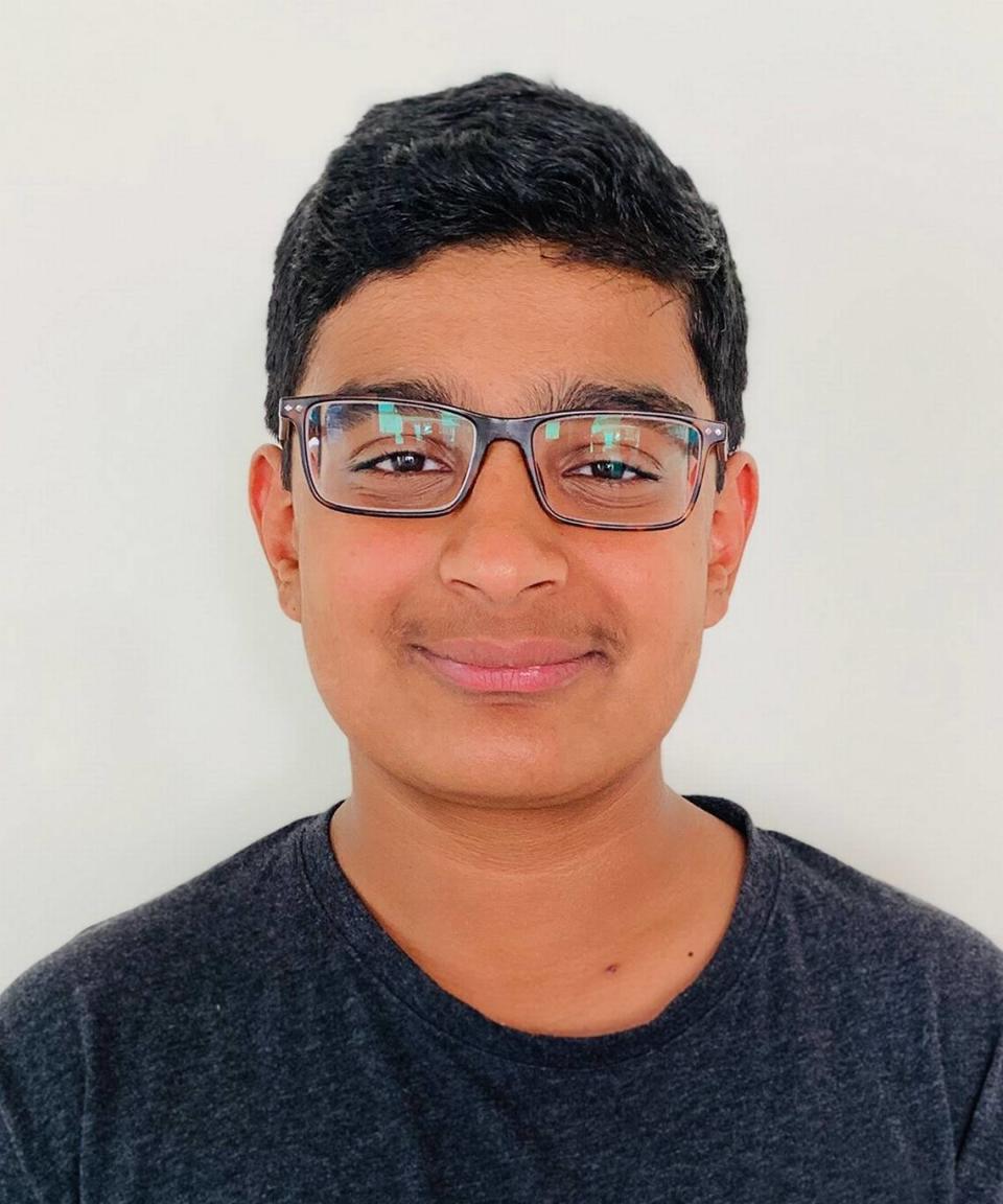 Sreethan Gajula, an eighth-grader at Marvin Ridge Middle School in Waxhaw, on Tuesday, June 15, 2021, advanced to the semifinals of the Scripps National Spelling Bee.