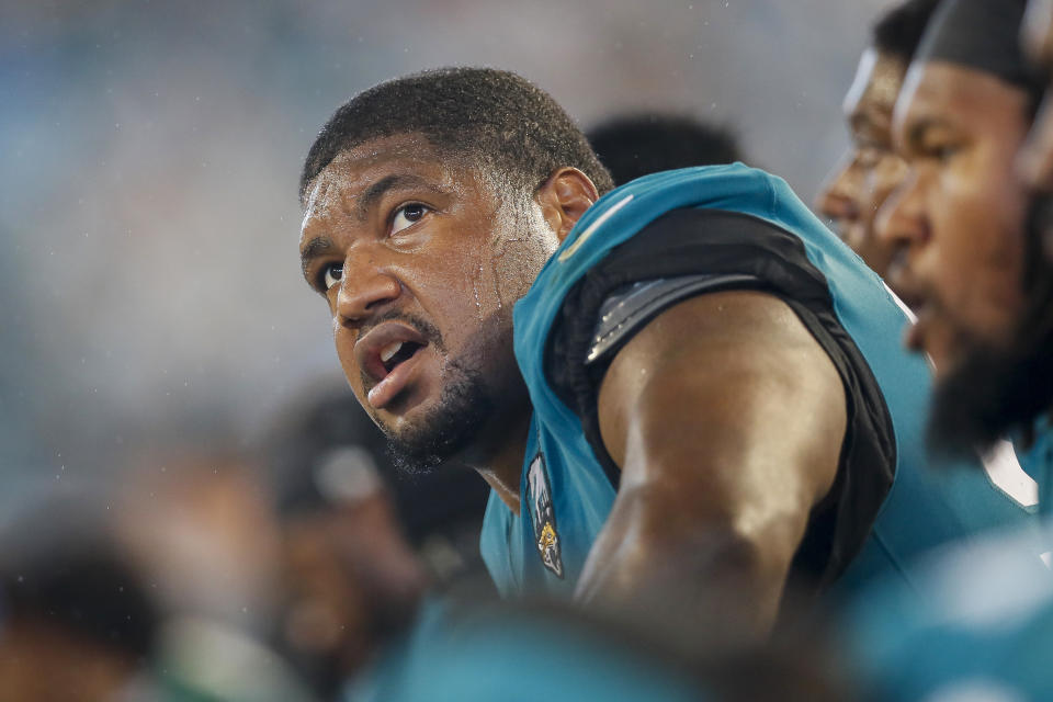 The Ravens made a big move during free agency, acquiring Calais Campbell from the Jaguars. (Photo by James Gilbert/Getty Images)