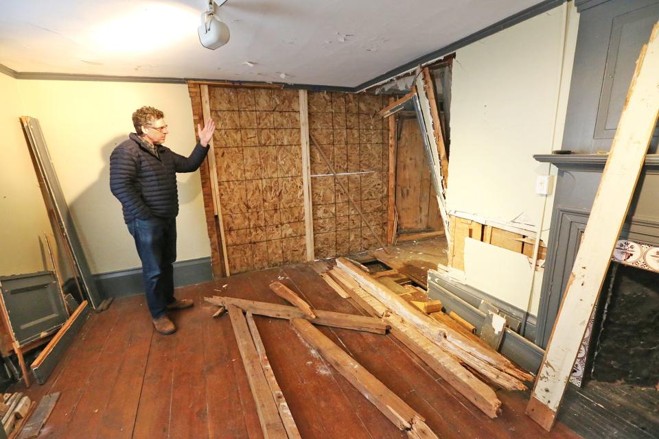 The historic Emerson-Wilcox House in the center of York Village was damaged by a vehicle in 2021. York Historical Society Executive Director Joel Lefever talks about the repair in the near future.