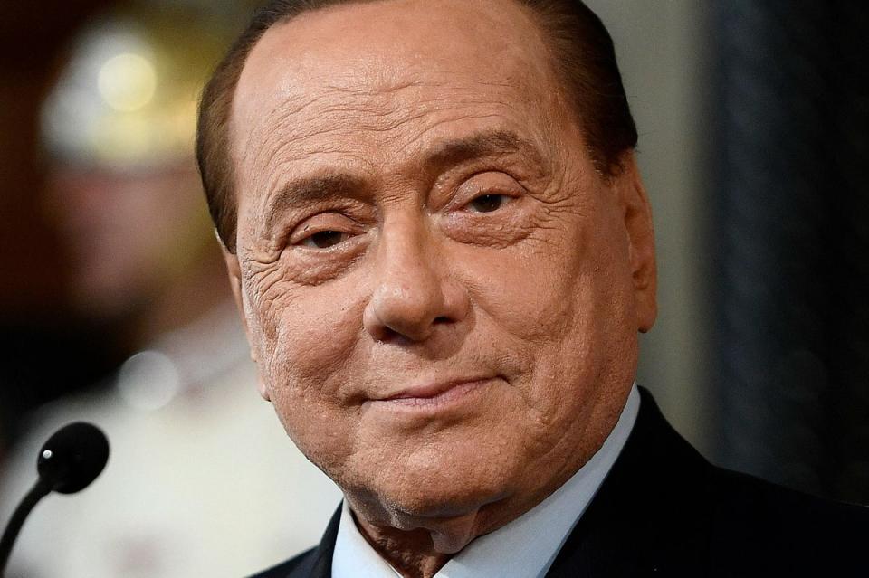 Italy’s former Prime Minister Silvio Berlusconi was re-admitted to hospital on Friday  (AFP via Getty Images)