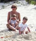 <p>The Caribbean was a favorite vacation spot for Princess Diana and the boys, spotted here in 1990 on entrepreneur Richard Branson's private island. The exclusive invite has also been extended to President Barack Obama and Kate Winslet.</p>