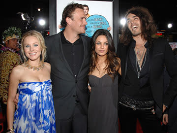 Kristen Bell , Jason Segel , Mila Kunis and Russell Brand at the Los Angeles premiere of Universal Pictures' Forgetting Sarah Marshall