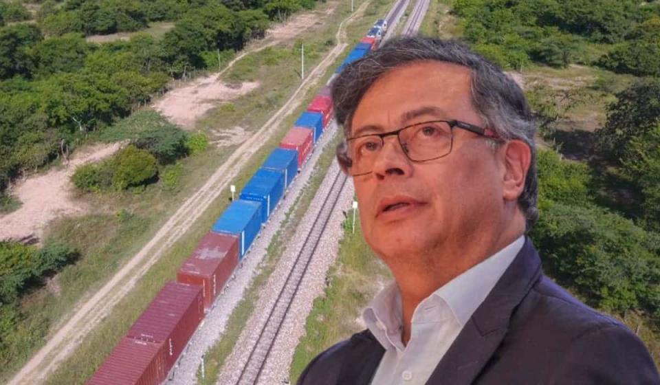 El presidente Petro había prometido en campaña construir un tren elevado que uniera a Buenaventura y Barranquilla. Fotos: ANI y Presidencia