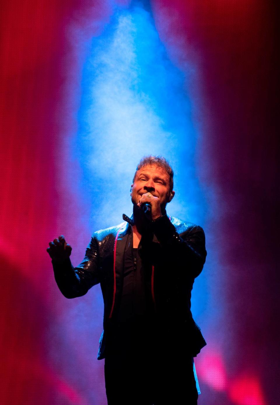 Brian Littrell and Backstreet Boys in concert at Coastal Credit Union Music Park at Walnut Creek in Raleigh, N.C., Saturday night, June 25, 2022.