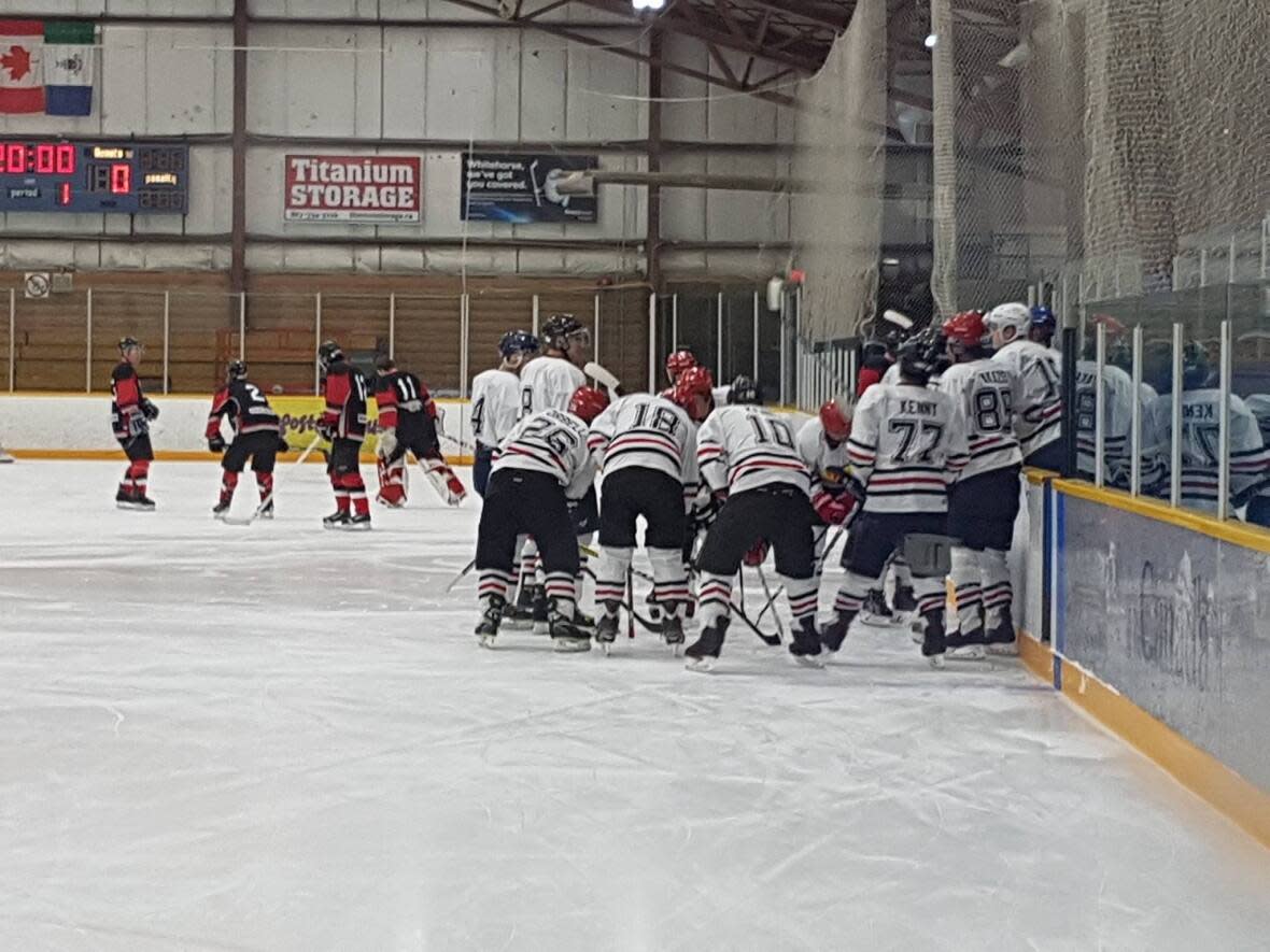 In 2017, the Deline Braves faced off against the Whitehorse Chiefs at the 40th Annual Kilrich Building Centres Yukon Native Hockey Tournament. The 2020, 2021 and 2022 tournaments have each been cancelled as a result of COVID-19.  (Yukon Indian Hockey Association/Facebook - image credit)