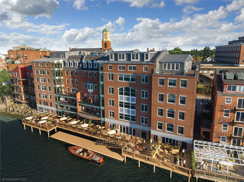 Martingale Wharf restaurant of Portsmouth is proposing an expansion of its outdoor deck at 99 Bow St.