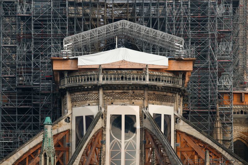 Notre Dame Cathedral in Paris ahead of Easter celebrations to be held under lockdown