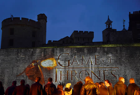 Fans wait for guests to arrive at the world premiere of the television fantasy drama "Game of Thrones" series 5, at The Tower of London, in London, Britain March 18, 2015. REUTERS/Toby Melville/Files