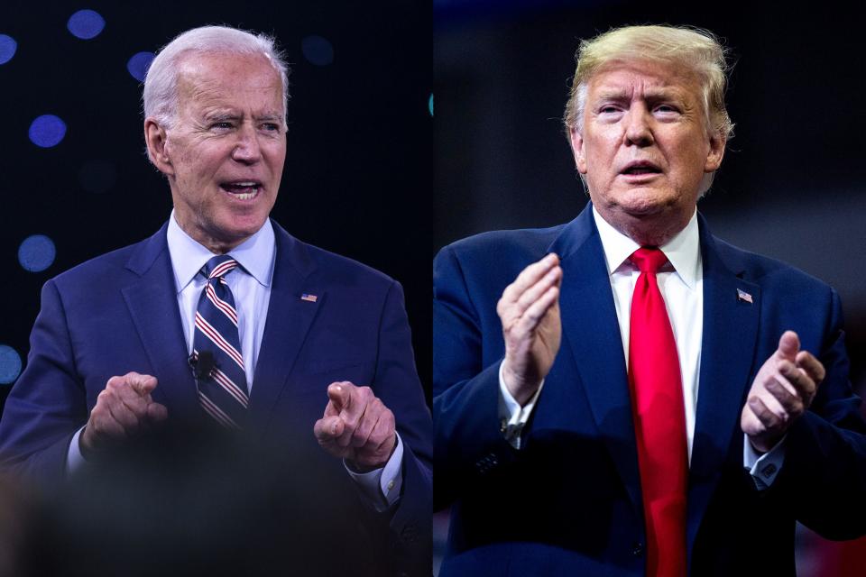 Democratic Nominee for President Joe Biden and Republican Incumbent President Donald Trump. 