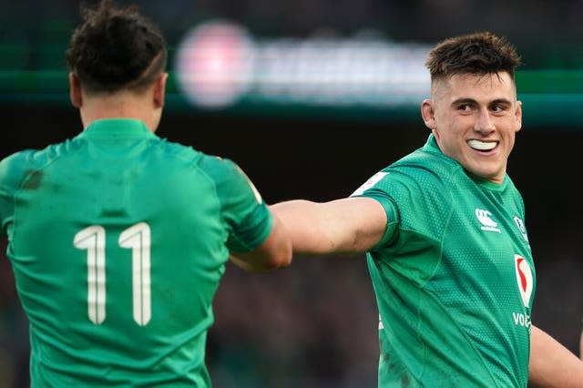 Ireland hooker Dan Sheehan, right, is expected to be fit for the World Cup