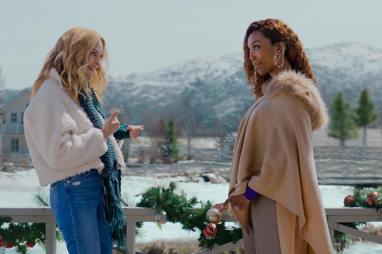Heather Graham, left, and Brandy Norwood star in "Best. Christmas. Ever!"