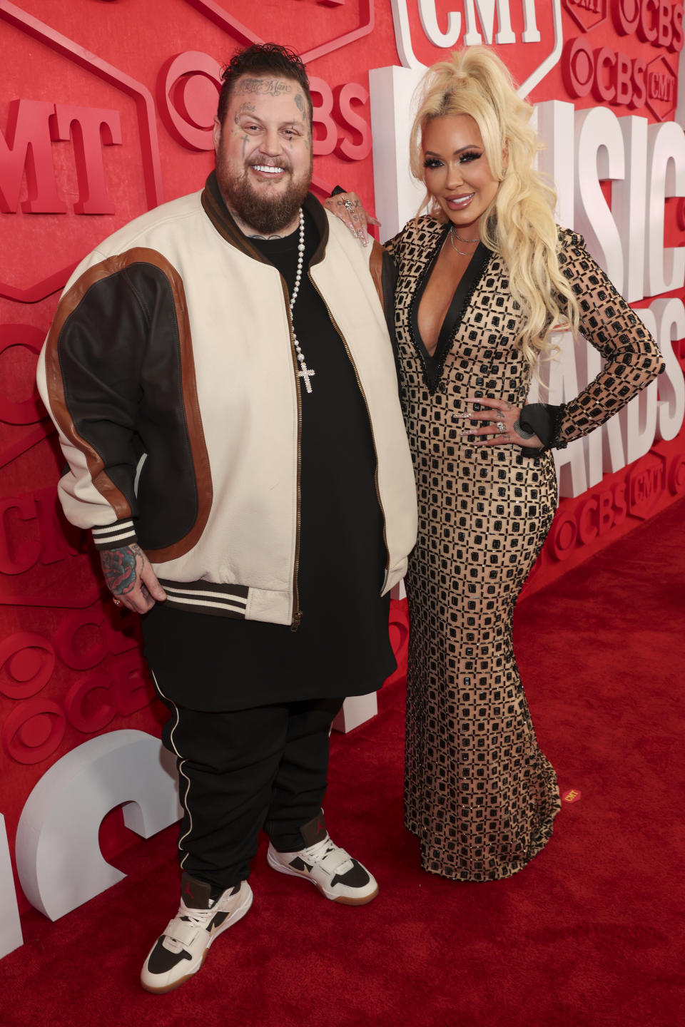 Jelly Roll and Bunnie XO at the 2024 CMT Music Awards held at the Moody Center on April 7, 2024 in Austin, Texas.