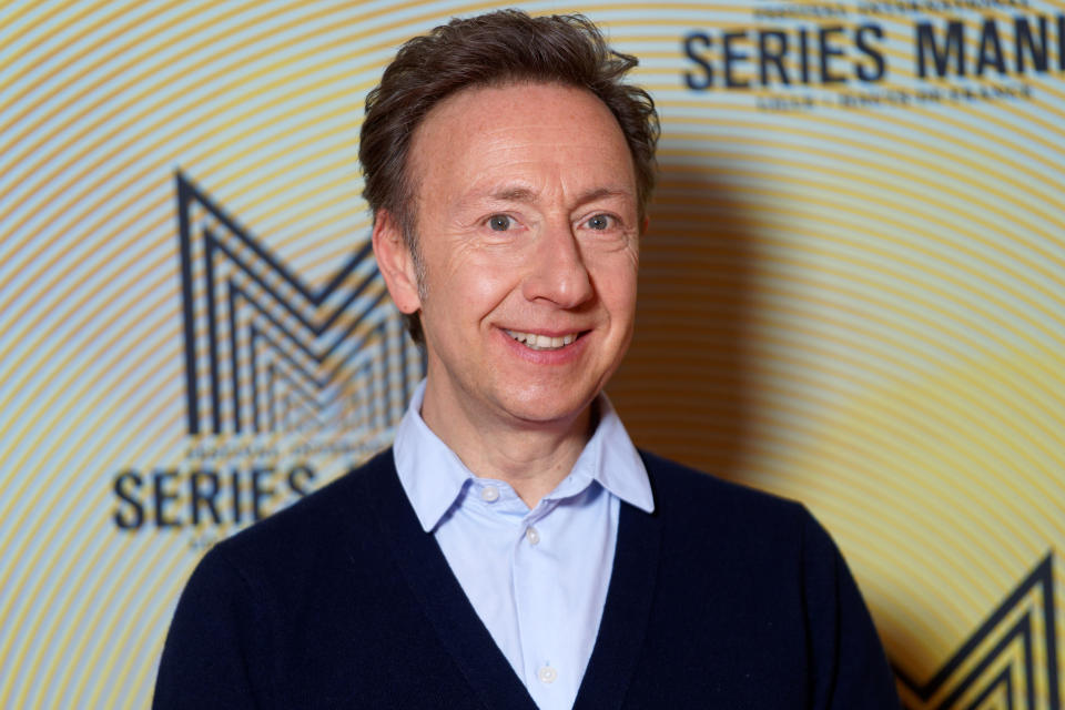 LILLE, FRANCE - MARCH 22: Stephane Bern attends the photocall before holding during the Series Mania Festival - Day 5 on March 22, 2022 in Lille, France. (Photo by Sylvain Lefevre/Getty Images)