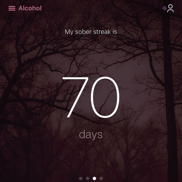 And On Being 70 Days Sober