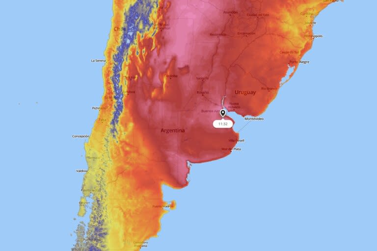 Mapa de calor extremo