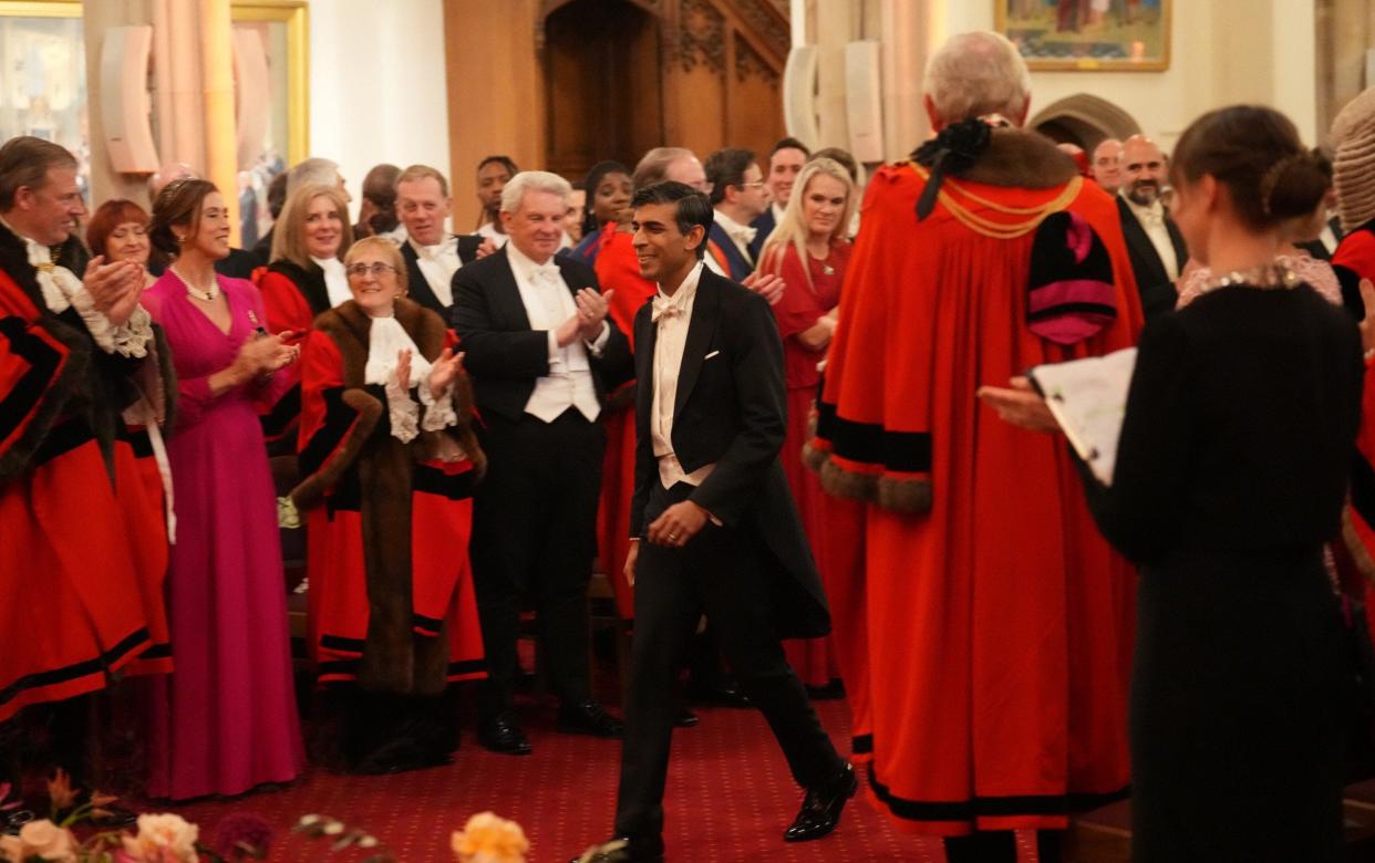 Rishi Sunak at the Lord Mayor's Banquet at Guildhall - Carl Court/Getty Images Europe