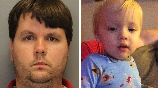 The jury must decide if Justin Ross Harris, 35, forgot that his 22-month-old son Cooper was in the SUV that day in June 2014 or if he left the boy to die so he could live a child-free lifestyle. Photo: Cobb County Detention Centre/Facebook