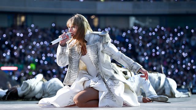 <p>Gareth Cattermole/TAS24/Getty</p> Taylor Swift performs in Edinburgh, Scotland, on June 7, 2024