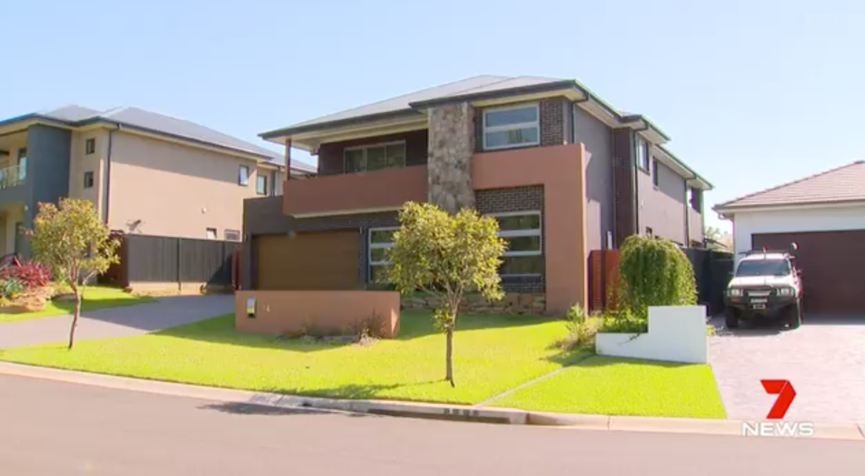 Mr Schwartz was quizzed by detectives and charges had not been ruled out. Pictured above is the Harrington Park home where the incident took place. Source: 7 News