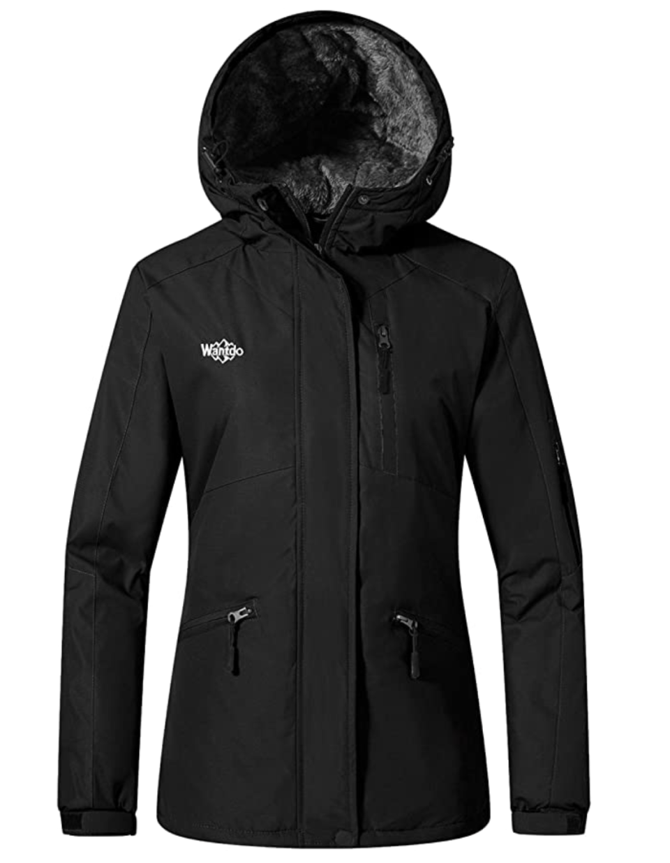 Wantdo Women's Waterproof Ski Jacket in black (Photo via Amazon)