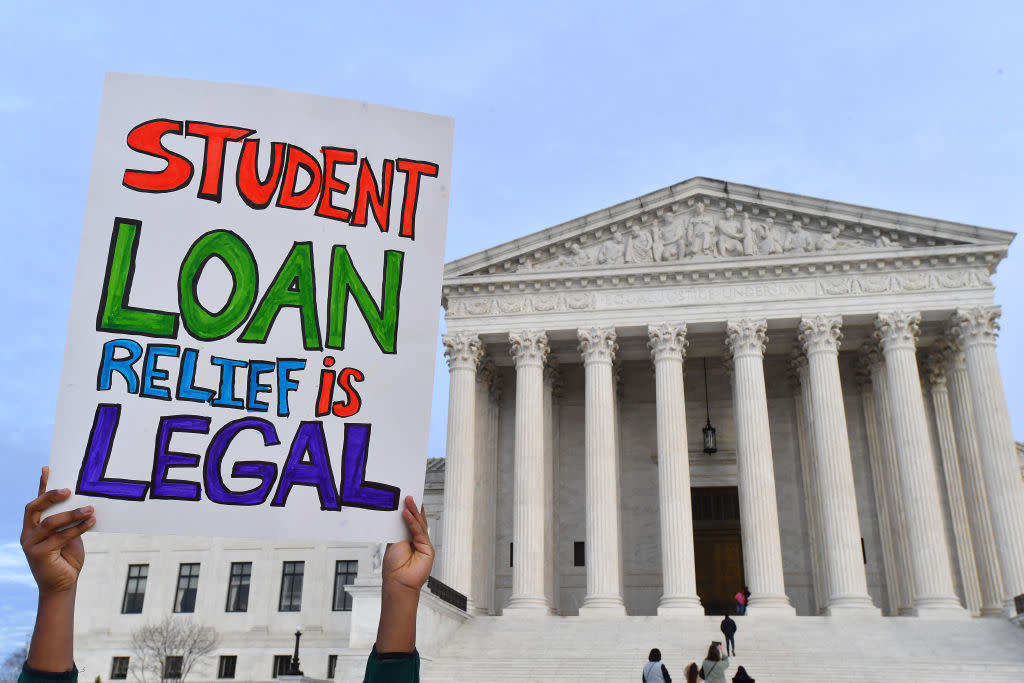 Student Loan Borrowers Gather At The Supreme Court To Tell The Court That Student Loan Relief Is Legal