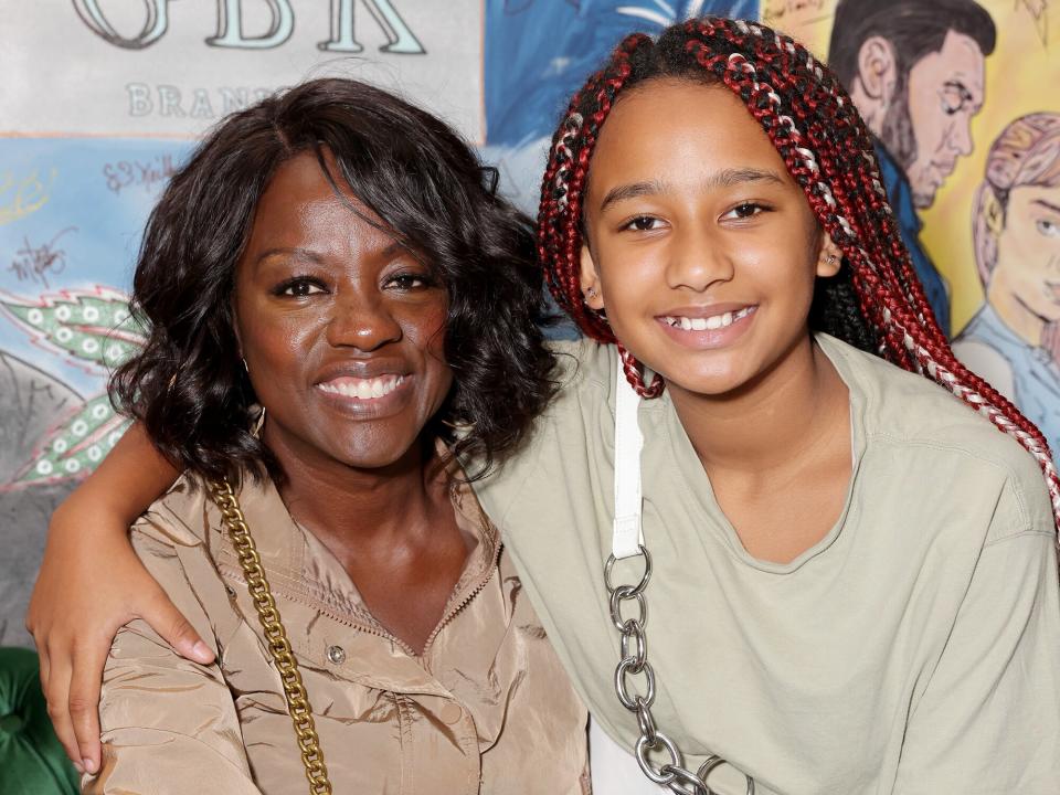 Viola Davis and Genesis Tennon attend the HempHera Kosmetikos Pre-Emmy Luxury Lounge Presented By GBK Brand Bar - Day 2 at Kimpton La Peer Hotel on September 18, 2021 in West Hollywood, California