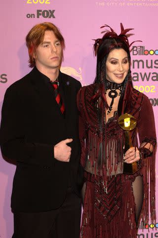 <p>L. Cohen/WireImage</p> Elijah Blue Allman and Cher in Las Vegas in 2002