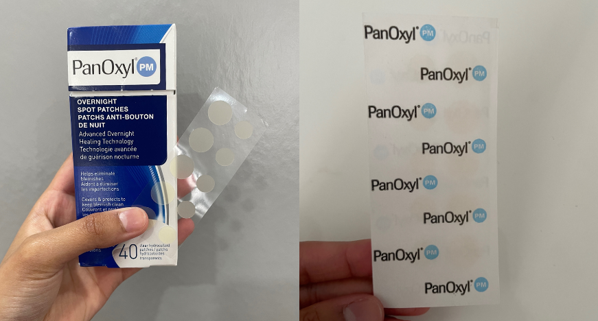 I've been using the PanOxyl PM Overnight Spot Patches for months now. (Photos via Farah Khan)