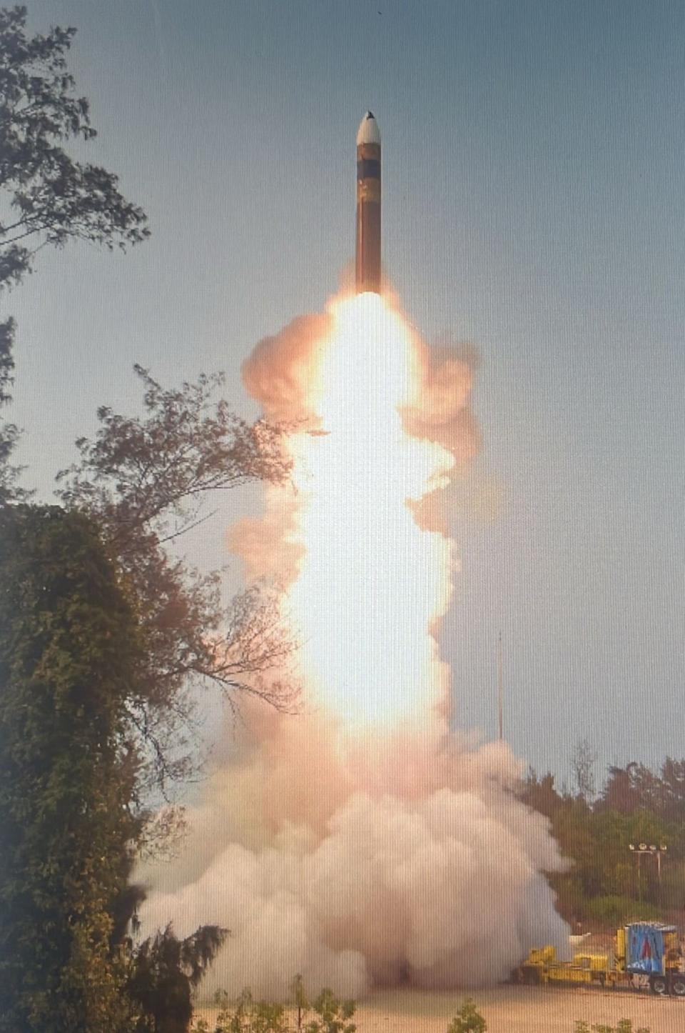 India conducts test of its Agni-5 missile on 11 March 2024 (DRDO)