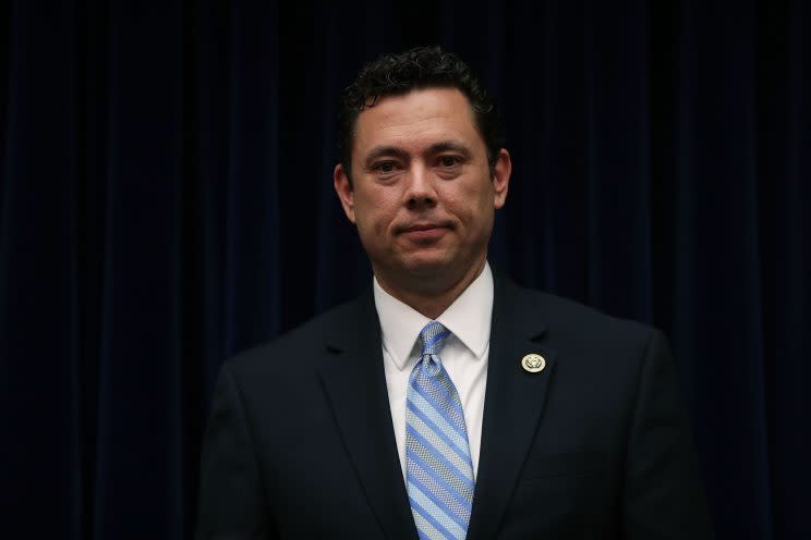 Committee chairman Rep. Jason Chaffetz (R-UT) waits for the beginning of a hearing before House Oversight and Government Reform Committee July 7, 2016 on Capitol Hill. (Photo by Alex Wong/Getty Images)