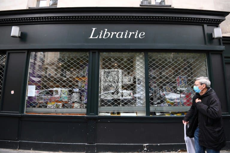 Une librairie fermée à Paris le 30 octobre 2020 - Alain JOCARD © 2019 AFP