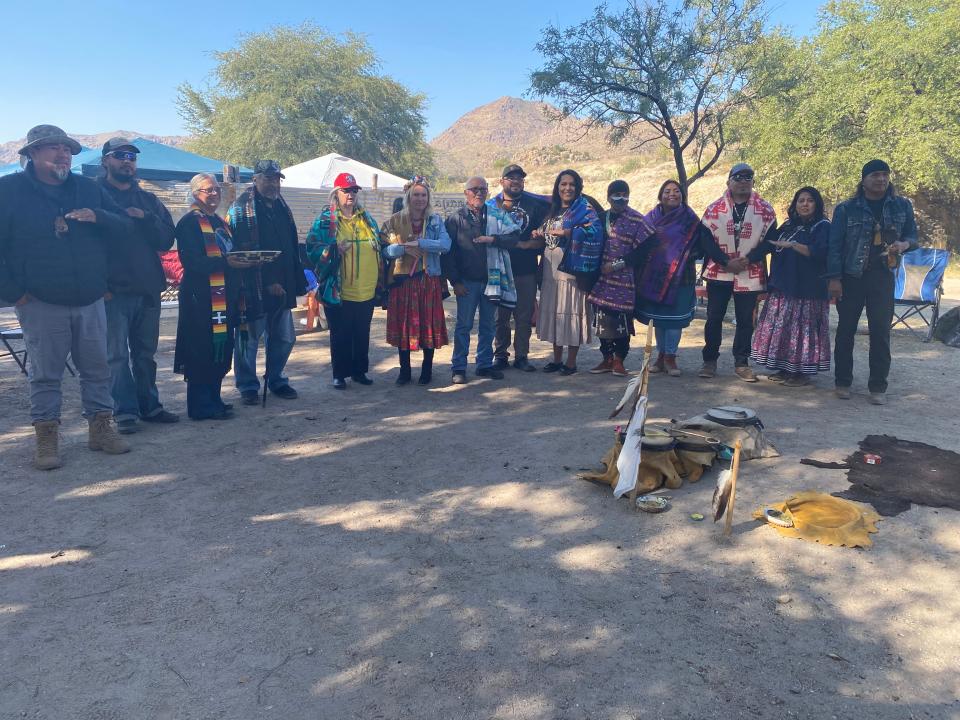 Religious leaders, Indigenous people and their allies joined Apache Stronghold Nov. 4 for a day of prayer and strategizing next steps in the battle to save Oak Flat.