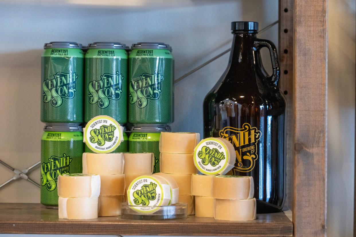 A Seventh Son Brewery-themed soap made in-house by the Glenn Avenue Soap Company located in Grandview Heights.