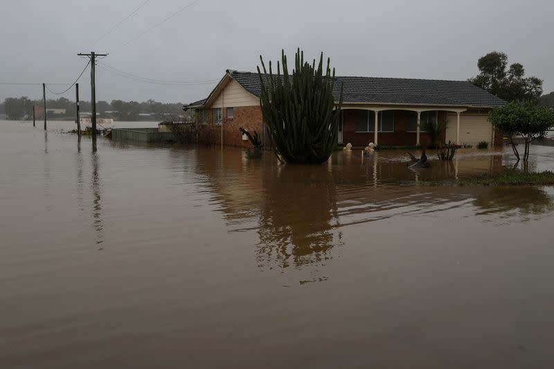 FILE PHOTO: Flooding from heavy rains affects western suburbs in Sydney