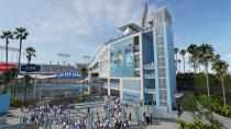 A rendering of Dodger Stadium's upcoming $100 million dollar face lift.