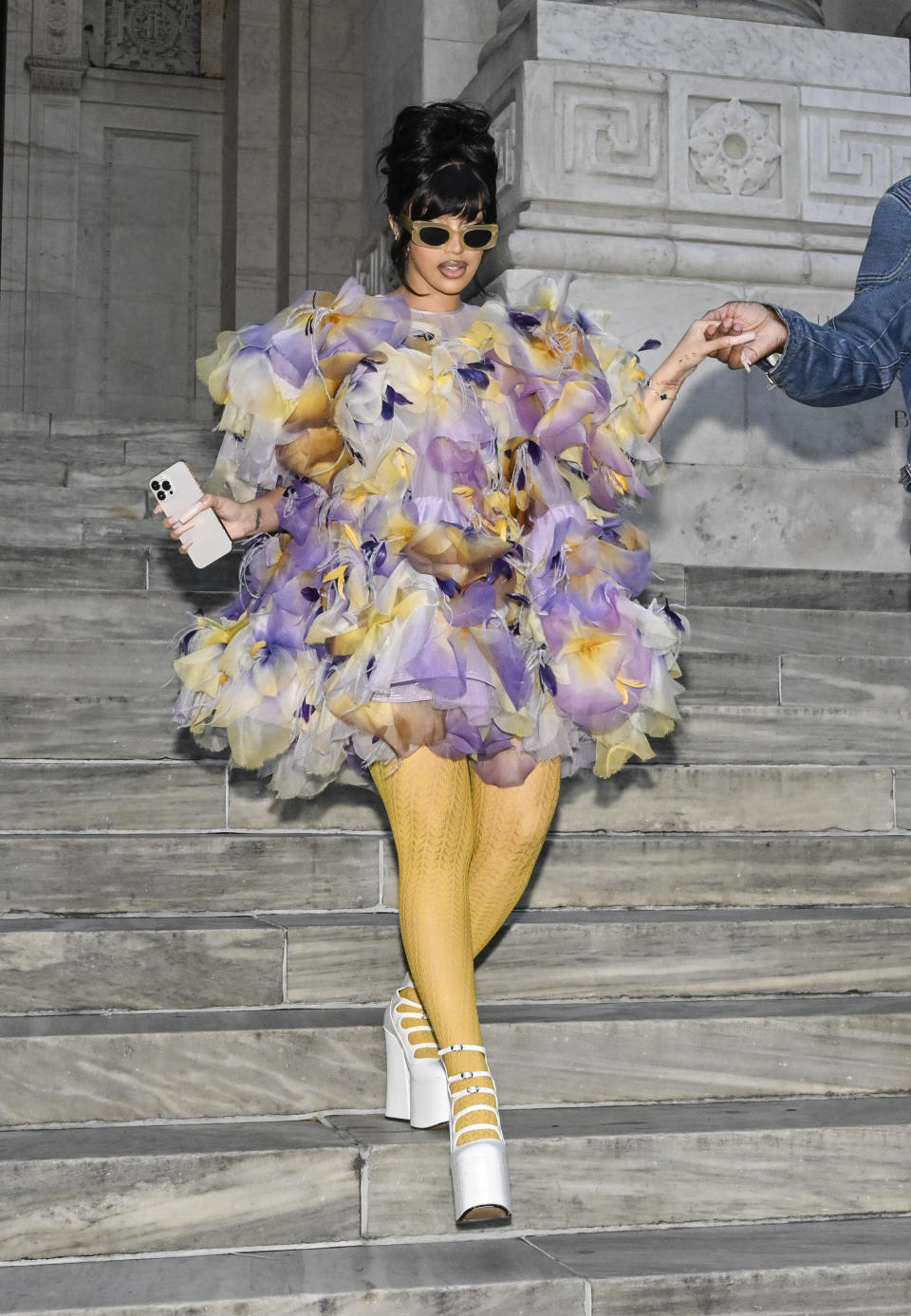 Cardi B went colourful for the Marc Jacobs show on July 1 in New York City. (Photo by Daniel Zuchnik/Getty Images)