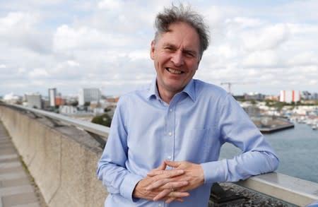 Parliamentary candidate for the Labour Party, Simon Letts poses for a photograph in the constituency of Southampton Itchen