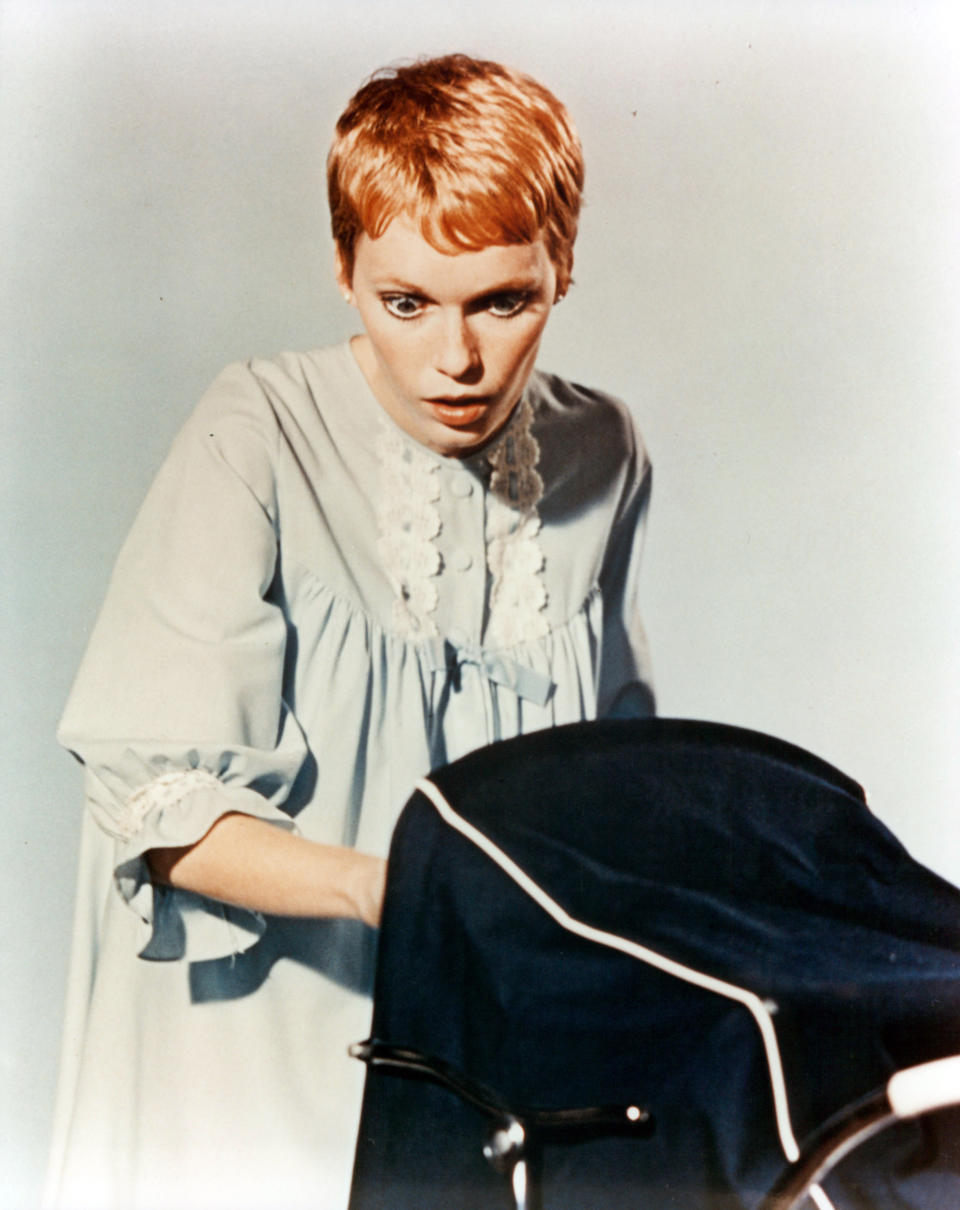 Mia Farrow's most iconic role is hands down Rosemary Woodhouse in "Rosemary's Baby." To get the look, all you really need is a nightgown (preferably light blue). For some extra touches, carry around a toy knife (to ward off the demonic cult members) and a pair of slippers.&nbsp;