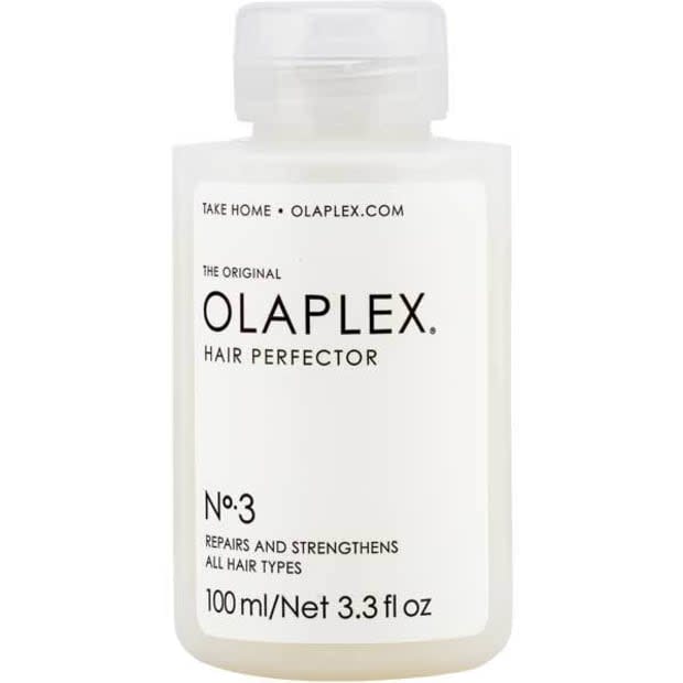 <p>Olaplex Hair Perfector No. 3, $28, <a href="https://shop-links.co/1683233199022114235" rel="nofollow noopener" target="_blank" data-ylk="slk:available here;elm:context_link;itc:0;sec:content-canvas" class="link ">available here</a>.</p>