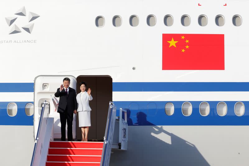 Chinese President Xi Jinping arrives at Macau International Airport in Macau