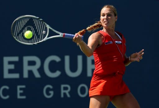 Slovakia's Dominika Cibulkova during her Mercury Insurance Open final against France's Marion Bartoli in Carlsbad on July 22. Cibulkova beat Bartoli 6-1, 7-5 to win the WTA Carlsbad crown, warming up for the London Olympics with her second career title