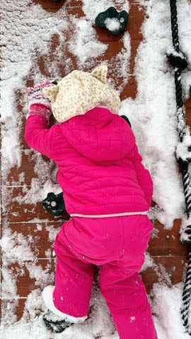 <p>Gigi Hadid/Instagram</p> Gigi Hadid posts photos on her Instagram Story of her daughter Khai playing in the snow