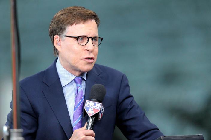 Bob Costas hosted TBS at the Astros' ALCS celebration.