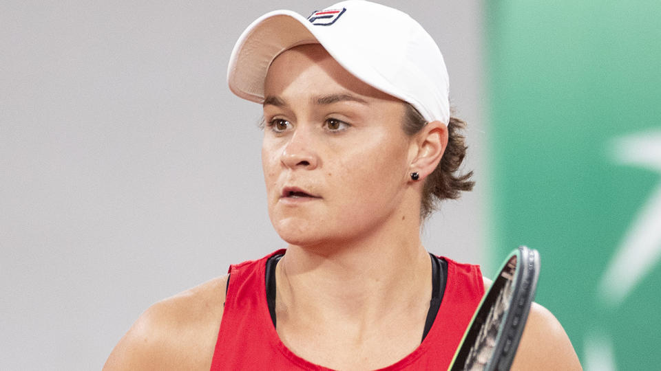 Ash Barty will face Carla Suarez Navarro in the first round at Wimbledon, following the Spaniard's inspirational recovery from cancer. (Photo by Tim Clayton/Corbis via Getty Images)