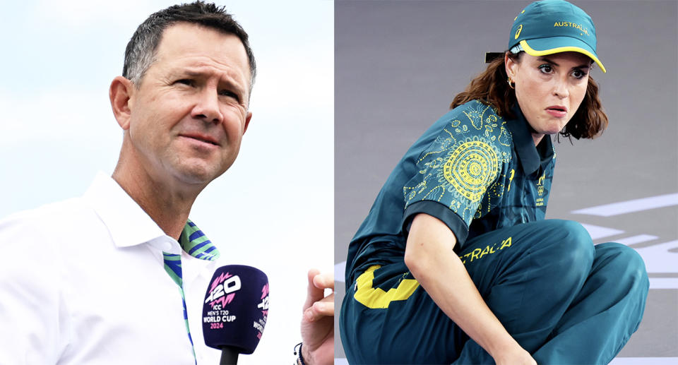 Ricky Ponting and Raygun at the Olympics.