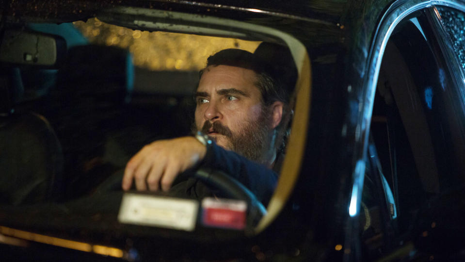 Joaquin Phoenix stars as a Gulf War vet turned contract killer in “You Were Never Really Here.”