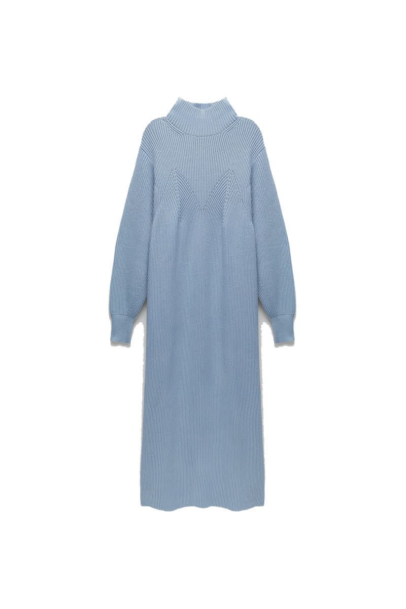 Zara Blue Long Knit Dress