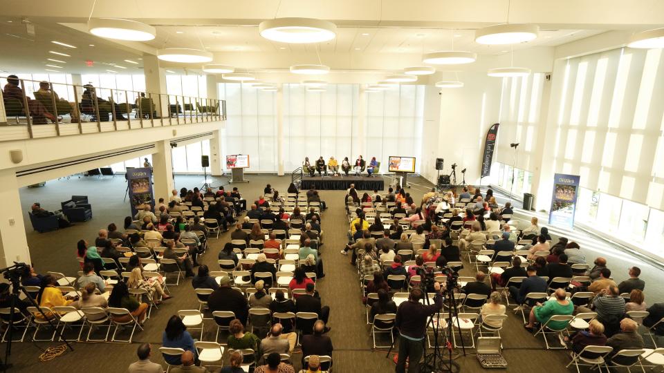 The Columbus Dispatch partnered with Columbus City Council, Columbus Metropolitan Library and Columbus City Schools to host "A Community Conversation about Teens and Gun Violence" at the Main Library, Downtown.