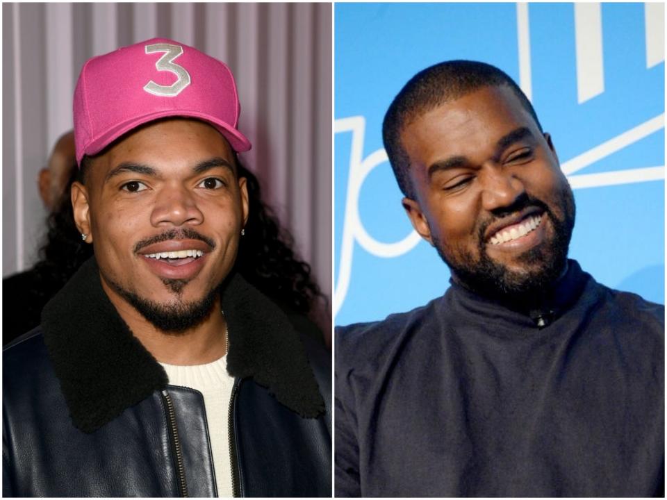 Chance the Rapper and Kanye West: Kevin Winter/Brad Barket/Getty Images