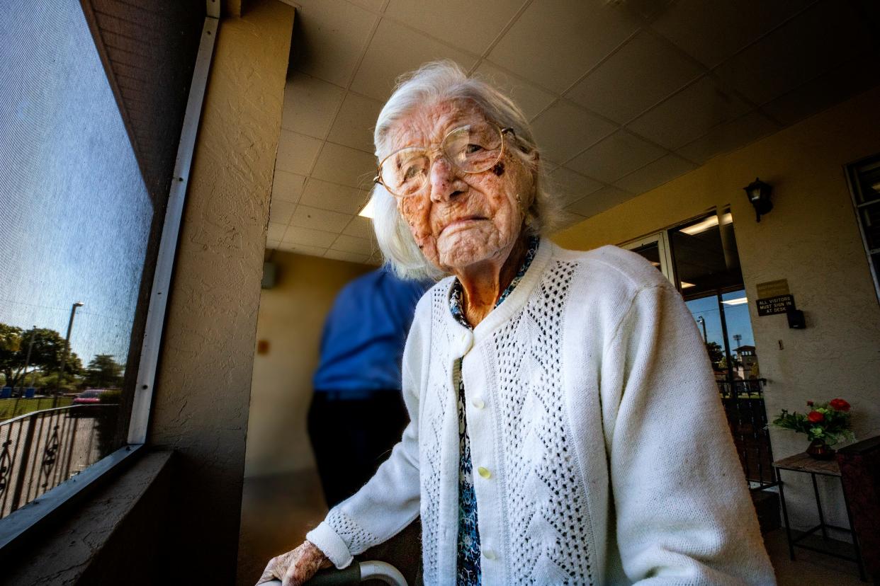 Rose Borusovic, a resident at Grand Villa of Lakeland is celebrating her 107th birthday Wednesday. She was born in May 18, 1915, in Czechoslovakia.